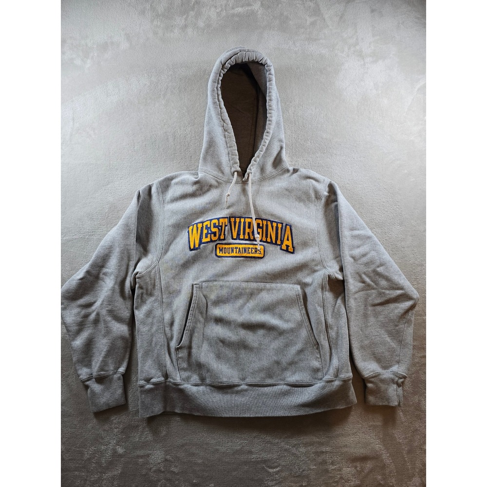 Vintage West Virginia Mountaineers Hoodie Mens M Champion Reverse Weave *Read